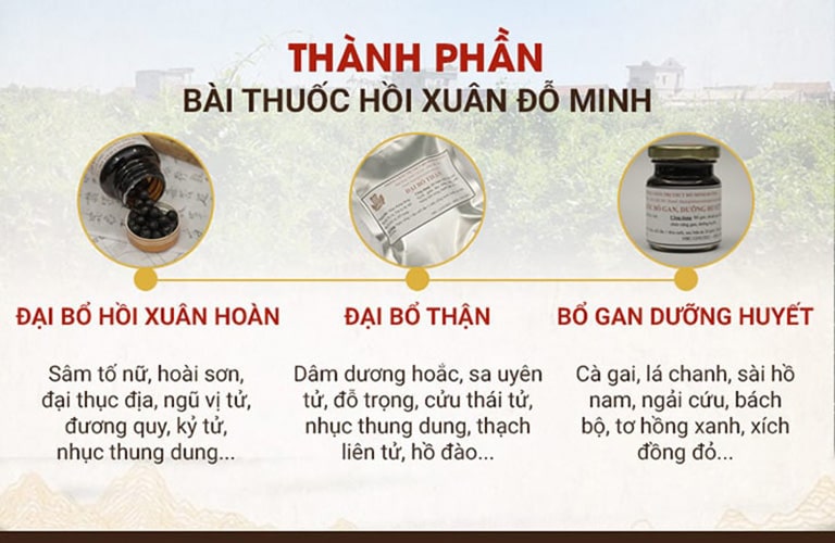 Nghiên cứu thành phần bài thuốc Hồi xuân Đỗ Minh