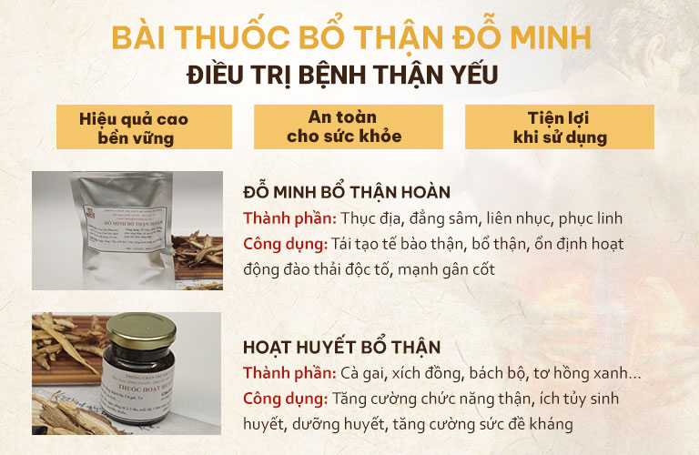 Bài thuốc bổ thận của Đỗ Minh Đường giúp cải thiện tình trạng đau lưng, tiểu đêm, suy nhược cơ thể